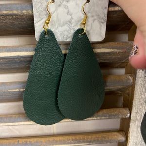 Handmade leather earrings